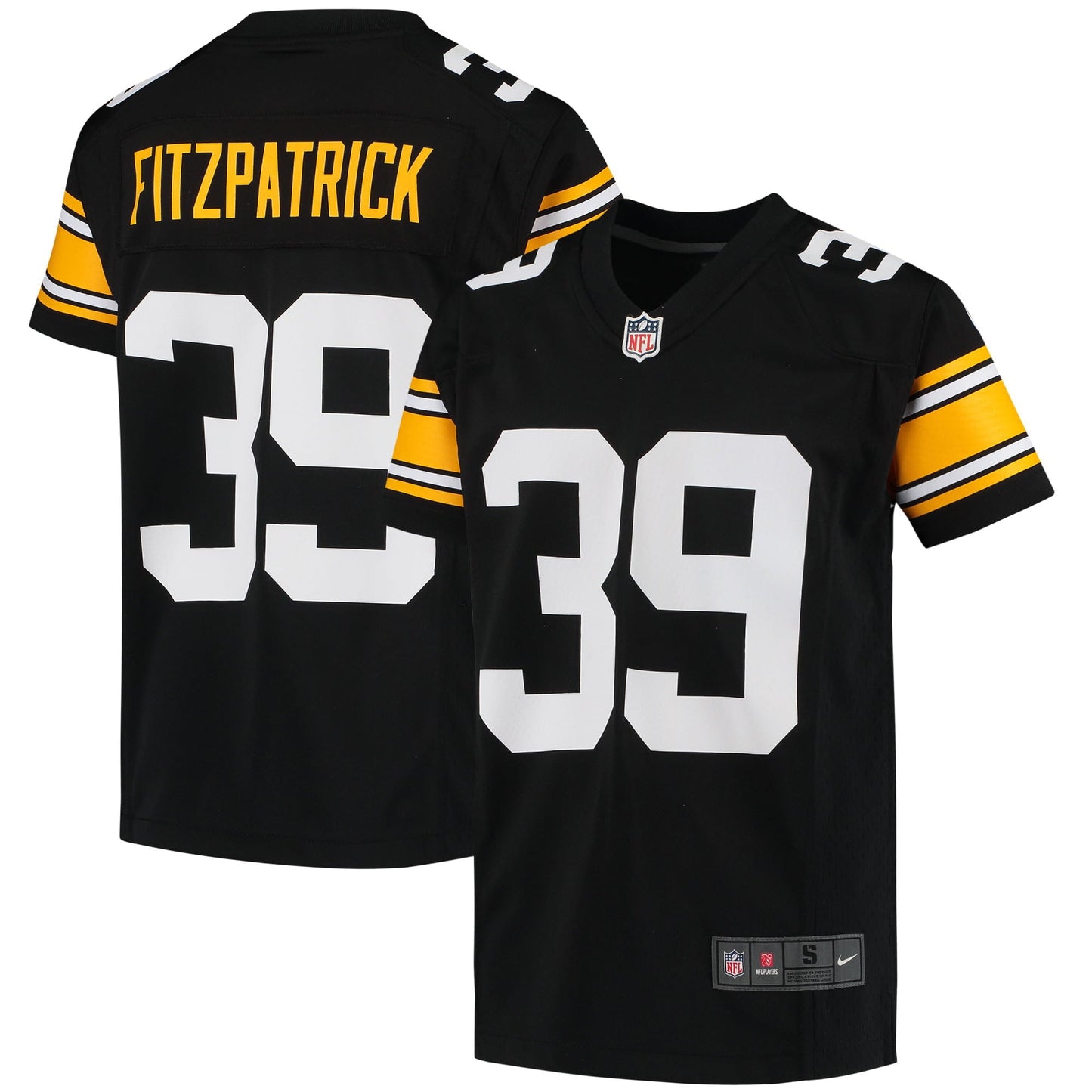 Youth Nike Minkah Fitzpatrick Black Pittsburgh Steelers Game Jersey