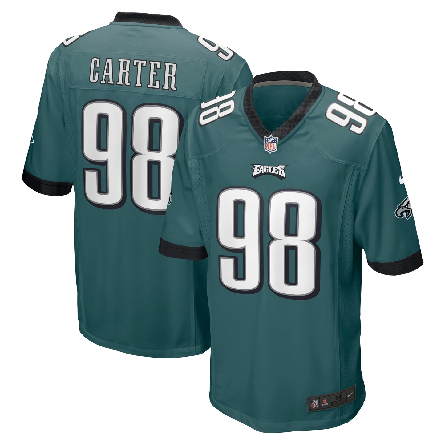 Jalen Carter Philadelphia Eagles Nike 2023 NFL Draft First Round Pick Game Jersey - Midnight Green